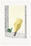 Claes Oldenburg, Proposal for a Colossal Monument in Downtown New York City: Sharpened Pencil Stub with Broken-off Tip the Woolworth Building (A. & P. 248), 1993, Etching and aquatint in colours, on Hahnemühle paper, with full margins