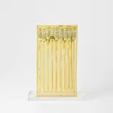 Arman, Color Tubes, 1979, Accumulation of Titanium White paint tubes in polyester resin, on a Plexiglas base