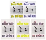 Joseph Beuys, Der Unbesiegbare - Bei dieser Wahl: die Grünen (The Invincible - In this Election: the Green Party): five prints (see S. 307), 1979, Five screenprints in colours, on wove paper, with margins