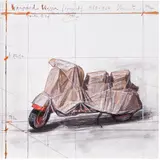 Christo & Jeanne-Claude, Wrapped Vespa, Project (S. 201), 2009, Digital pigment print in colours with collage and hand-colouring in black crayon, on Rag paper, the full sheet