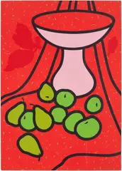 Patrick Caulfield, Fruit and Bowl (C. 60), 1979-80, Screenprint in colours, on wove paper, the full sheet