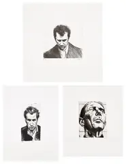 Stephen Conroy, Head Study; Head Study 4; and Head Study 6, 1997; 1999, Three lithographs, on wove paper, with full margins