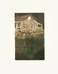 Peter Doig, Camp Forestia, plate 7 from Grasshopper, 1997, Etching and aquatint in colours, on Zerkall etching paper, with full margins