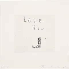 Tracey Emin, Love You, 2013, Polymer-gravure etching, on wove paper, with full margins