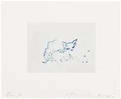 Tracey Emin, For You, 2010, Polymer-gravure etching in blue, on wove paper, with full margins