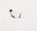 Tracey Emin, Further Back to You, 2014, Polymer-gravure etching in blue, on wove paper, with full margins