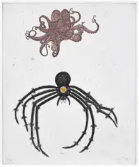 Kiki Smith, Untitled (For David Wojnarowicz), from 1989: A Portfolio Honoring Artists Lost to AIDS, 2000, Etching and aquatint in colours, on wove paper, with full margins