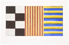 Sean Scully, Black Red Blue (G.S.A. 94001), 1994, Aquatint in colours, on wove paper, with full margins