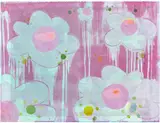 Emma McIntyre, H (Aqua Flower), 2019, Monotype in colours, on wove paper, the full sheet