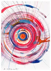 Untitled (Spin Painting) by Damien Hirst, 2014, Mixed media, on wove paper, sold Sep 2026