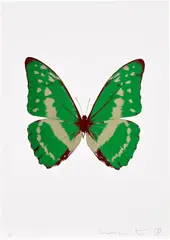 Damien Hirst, The Souls III - Leaf Green/Cool Gold/Burgundy, 2010, Foil block print in colours, on Arches 88 paper, with full margins