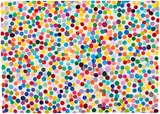 Damien Hirst, 6239 Moving Through Time, from The Currency, 2016, Unique enamel painting in colours, on handmade paper, the full sheet