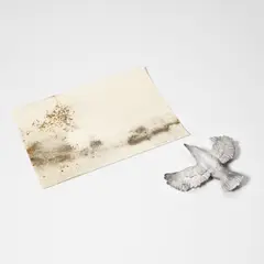 Cai Guo-Qiang, Murmuration Box, 2019, Porcelain multiple with gunpowder, with the accompanying unique gunpowder drawing and book, all contained in the original black mano-bound presentation box