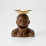 Yue Minjun, Surplus Value (Brown), 2019, Copper and wood multiple, contained in the original wooden presentation box with brown printed image
