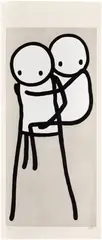 Stik, Onbu (Piggyback) (Grey), 2013, Ukiyo-e woodcut in colours, on laid rice Japan paper, with full margins