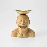 Yue Minjun, Surplus Value (Beige), 2019, Copper and wood multiple, contained in the original wooden presentation box with pink printed image