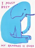 David Shrigley, My Rampage is Over, 2019, Screenprint in colours with varnish overlay, on Somerset paper, the full sheet
