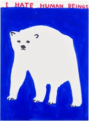 I Hate Humans by David Shrigley, 2022, Screenprint in colours, on Somerset Satin paper, the full sheet, sold Sep 2026