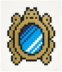 Invader, Versailles (Blue) (C.P.E. 46a), 2018, Screenprint in colours with embossing, on wove paper, with full margins