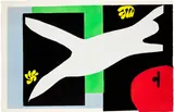 Henri Matisse, La nageuse dans l'aquarium (The Swimmer in the Tank), plate 12 from Jazz (D. 22), 1947, Pochoir in colours, on Arches paper, the full sheet