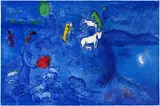 Marc Chagall, Le printemps (Spring), from Daphnis and Chloë (M. 335, see C. Bks. 46), 1961, Lithograph in colours, on Arches paper folded (as issued), the full sheet