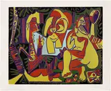 Pablo Picasso, Le déjeuner sur l'herbe, d'après Manet I (Luncheon on the Grass, After Manet I) (Bl. 1027, Ba. 1287), 1962, Linocut in colours, on Arches paper, with full margins