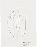 Pablo Picasso, Tête (Head), plate 5 from Six contes fantasques (Six Whimsical Tales) (Bl. 367, Ba. 695, see C. Bks. 66)