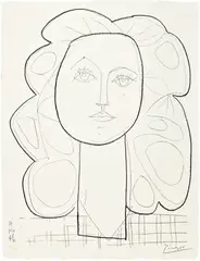 Pablo Picasso, Françoise (Bl. 402, M. 46), 1946, Lithograph, on Arches paper, with full margins