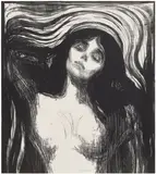 Edvard Munch, Madonna (W. 39, S. 33), 1895, Lithograph, on Chine paper, the sheet trimmed to the subject by the artist