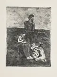 Pablo Picasso, Les pauvres (The Poor), plate 3 from La Suite des Saltimbanques (The Acrobats Suite) (Bl. 3, Ba. 4)
