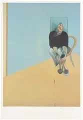 Francis Bacon, Study for Self-Portrait (after, Study for Self-Portrait 1982) (S. 35, T. 16), 1984, Offset lithograph in colours, on wove paper, with full margins