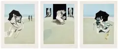 Francis Bacon, Triptych (after, Triptych 1974-77) (S. 4, T. 13), 1981, The complete set of three etching and aquatints in colours, on Guarro paper, with full margins