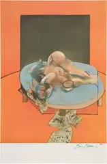 Francis Bacon, Studies of the Human Body (after, Studies of the Human Body: centre panel 1979) (S. 34, T. 10), 1980, Offset lithograph in colours, on Arches paper, with full margins
