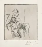 Pablo Picasso, Mère et fils (Olga et Paulo) (Mother and Son, Olga and Paulo) (Bl. 50, Ba. 67)