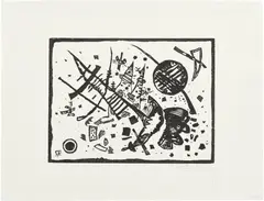 Wassily Kandinsky, Holzschnitt für die Ganymed-Mappe (Woodcut for the Ganymede Portfolio) (R. 181), 1924, Woodcut, on textured wove paper, with full margins