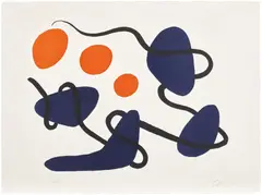 Alexander Calder, The Black Line, 1967, Lithograph in colours, on Arches paper, with full margins