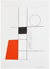 Barbara Hepworth, Mycenae, from Twelve Lithographs, 1969, Lithograph in colours, on wove paper watermarked BH , with full margins