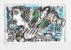 Marc Chagall, La joie de vivre (The Joy of Life) (M. 472), 1967, Lithograph in colours, on Arches paper, with full margins