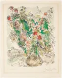 Marc Chagall, Roses et mimosa (Roses and Mimosa) (M. 733), 1975, Lithograph in colours, on Arches paper, with full margins