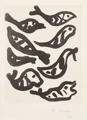 Henri Matisse, Étude pour la nappe liturgique de la Chapelle de Vence I (Study for the Liturgical Cloth of the Vence Chapel I) (D. 812), 1949, Aquatint, on Marais wove paper, with full margins