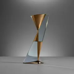 Max Ingrand, Table lamp, model no. 1815, circa 1955, Glass, brass, painted brass