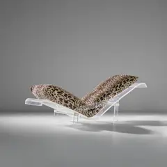 Gabriella Crespi, Rare lounge chair, 1968, Acrylic, fabric