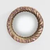 Line Vautrin, 'Tambourin' mirror, circa 1960, Talosel , iridescent coloured glass, convex mirrored glass