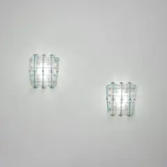 Pair of wall lights by Carlo Scarpa, circa 1940, Glass, coloured glass, painted steel, sold Apr 2026
