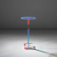 Shiro Kuramata, Rare 'Placebo' side table, circa 1989, Coloured acrylic, acrylic, coloured glass, stainless steel