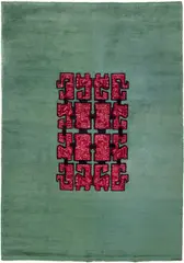 Paule Leleu, Large carpet, from the 'Graffiti' series, late 1950s, Hand-knotted wool