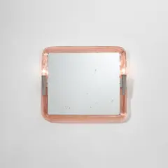 Rare illuminated mirror by Carlo Scarpa, circa 1940, Coloured glass, mirrored glass, nickel-plated brass, sold Apr 2026