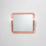 Carlo Scarpa, Rare illuminated mirror, circa 1940, Coloured glass, mirrored glass, nickel-plated brass