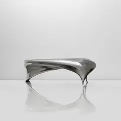 'Lectori Salutem' desk by Jeroen Verhoeven, 2010, Polished stainless steel, offered Apr 2026