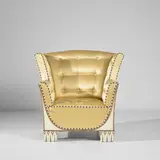 Austrian, Armchair, circa 1915, Painted wood, fabric, passementerie